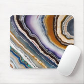 Wit Zwart Lila Blauw Terracotta Agaat Geode Muismat (Met muis)