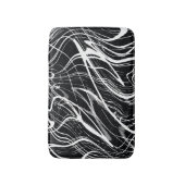 Wit Zwart Marmer: Abstract Badmat (Voorkant Verticaal)