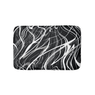 Wit Zwart Marmer: Abstract Badmat