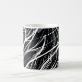 Wit Zwart Marmer: Abstract  Koffiemok (Center)