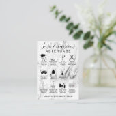 Wit Zwart Marmeren Lash Extensions Aftercare Icon Visitekaartje (Staand voorkant)