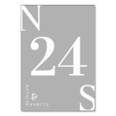 Wit & zwart Minimalistische & Elegante Bold Initia Kaart (Achterkant)