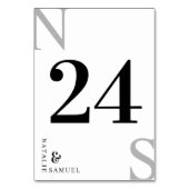 Wit & zwart Minimalistische & Elegante Bold Initia Kaart (Voorkant)