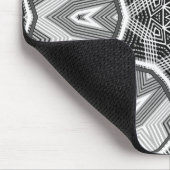 Wit-zwart openwerk geometrisch patroon muismat (Hoek)