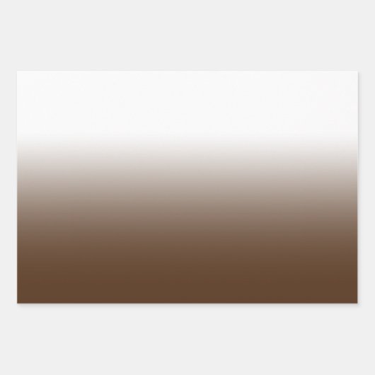 Wit Zwart Oranje en Bruine Ombre Mix Inpakpapier Vel (Voorkant)