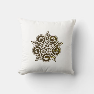 Wit Zwart Ornament Energie Embleem Kussen