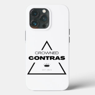 Wit Zwart Prism Crowned Contra's iPhone 13 Hoesjes