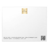Wit zwart QR code business logo Notitieblok (Voorkant)