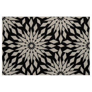 Wit & Zwart Turks Motief Geometrisch Patroon Stof