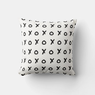 Wit & Zwart X O XO X&O's Trendy Cute Kussen