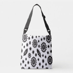 Wit-Zwarte Crossbody Tas met Sterren