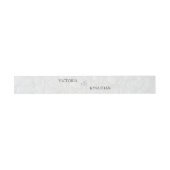 Wit Zwarte Elegante Script Uitnodigingen Wikkel (Vlak)