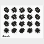 Wit-zwarte schedel Stickers (Vel)