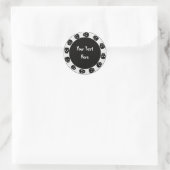 Wit-zwarte schedel Stickers (Tas)