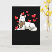 Wit Zwitsers Herder Gift Kaart (Gele Bloem)