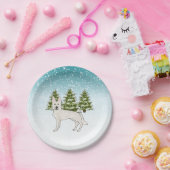 Wit Zwitsers Herder Wit GSD Hond Winterbos Papieren Bordje (Feest)