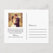  witboek bruiloft Foto Hartelijk dank Briefkaart (Achterkant)