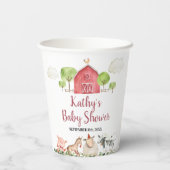 Witboek over het boerderij House Animals Barnyard Papieren Bekers (Achterkant)