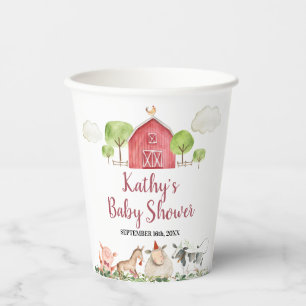 Witboek over het boerderij House Animals Barnyard Papieren Bekers