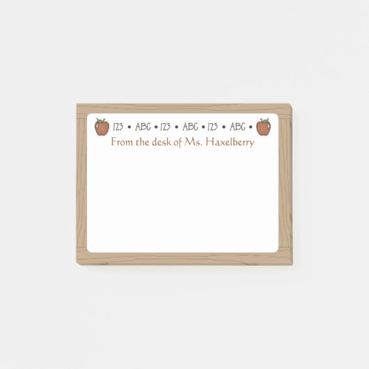 Witbord Leraren Aangepaste notitiepad Post-it® Notes (Voorkant)