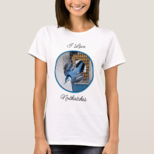 Witborstboomklever in Sneeuw - Originele Foto T-shirt