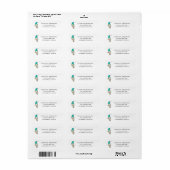 Witborstsmaragdkolibrie Etiket (Full Sheet)