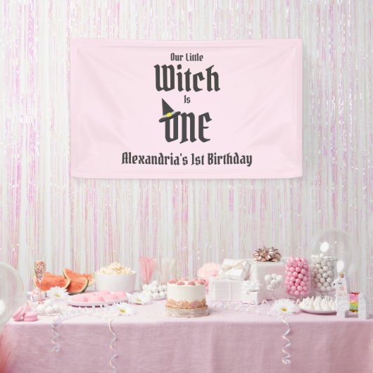Witch 1st Birthday Spandoek (Feest)