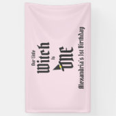 Witch 1st Birthday Spandoek (Verticaal)