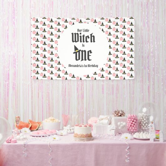 Witch 1st Birthday Spandoek (Feest)