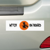 WITCH AAN BOORD BUMPERSTICKER (Op auto)