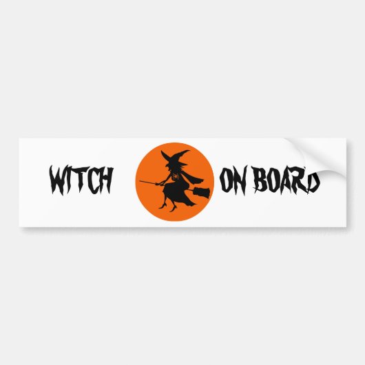 WITCH AAN BOORD BUMPERSTICKER (Voorkant)