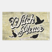 Witch Alsjeblieft | Halloween Rechthoekige Sticker (Voorkant)
