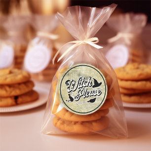 Witch Alsjeblieft Halloween Ronde Sticker