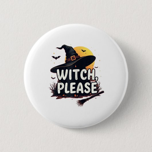 Witch Alsjeblieft Ronde Button 5,7 Cm (Voorkant)
