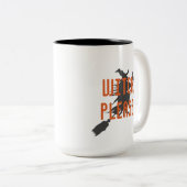 Witch, alsjeblieft! tweekleurige koffiemok (Voorkant rechts)