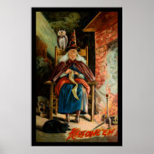 Witch bij Fireplace Poster (Voorkant)