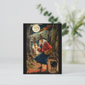 Witch bij Halloween Night Briefkaart (Staand voorkant)