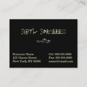 Witch bij Halloween Night Visitekaartje (Achterkant)