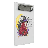 Witch, Black Cat en Crescent Moon Mini Klembord (Schuin)