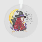 Witch, Black Cat en Crescent Moon Ornament (achterkant)