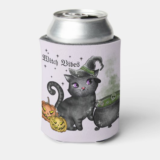 Witch Black Cat | Witch Vibes Blikjeskoeler (Blikje Achterkant)