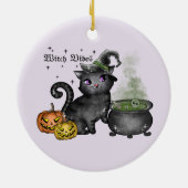 Witch Black Cat | Witch Vibes Keramisch Ornament (Achterkant)