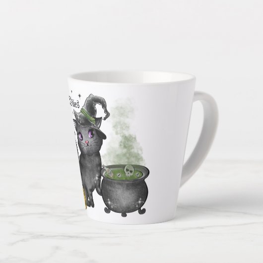 Witch Black Cat | Witch Vibes Latte Mok (Rechterhoek)
