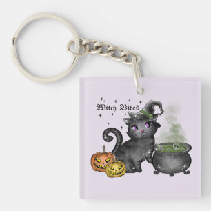 Witch Black Cat   Witch Vibes Sleutelhanger