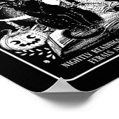 Witch Book Club Bookish Retro Halloween Zwarte Kat Poster (Hoek)