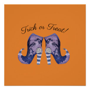 Witch Boots Halloween Perfect Poster