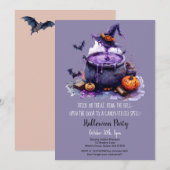 Witch Brew Trick or treat Pumpkins Halloween Party Kaart (Voorkant / Achterkant)