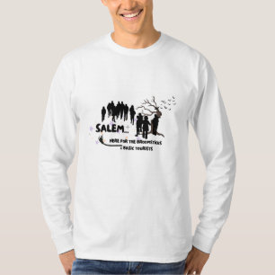 Witch Broom Shirt Bezoek Salem Basic Tourist