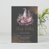 Witch Casquette Lune Dark Halloween Invitation (Debout devant)