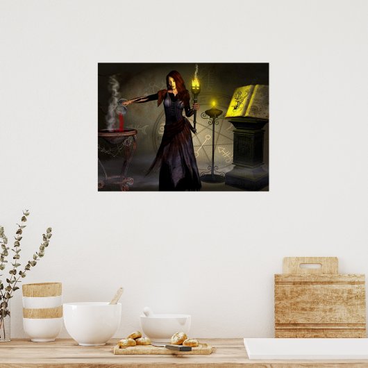 Witch Casting A Spell Poster (Keuken)
